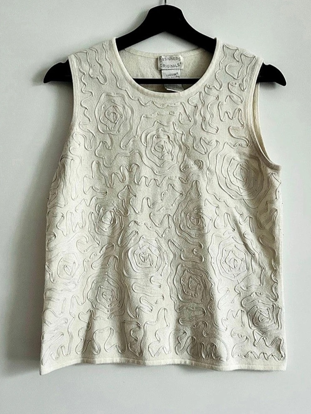 Vintage Sleeveless Top with Ribbon Detail